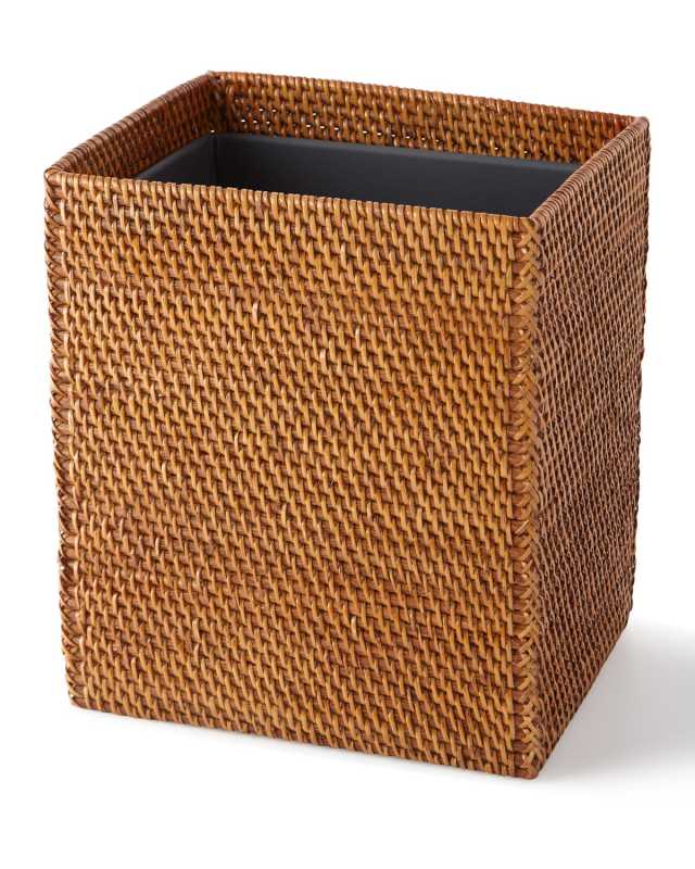 Dalton Rattan Wastebasket